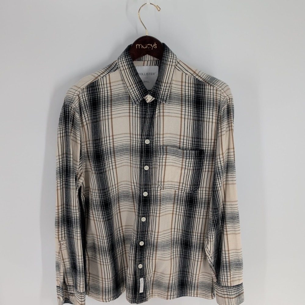 Hollister Plaid‎ Western Long Sleeve Classic Button-Up Shirt Multicolor Size S